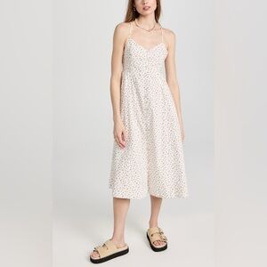 Madewell Alexa Ruffle Bodice Button Down Midi Dress size 8